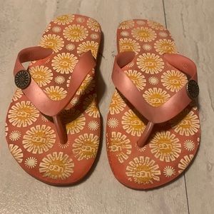 UGG Flare Papaya Kids Flip Flop Thong Slip On Summer Sandals Size 13